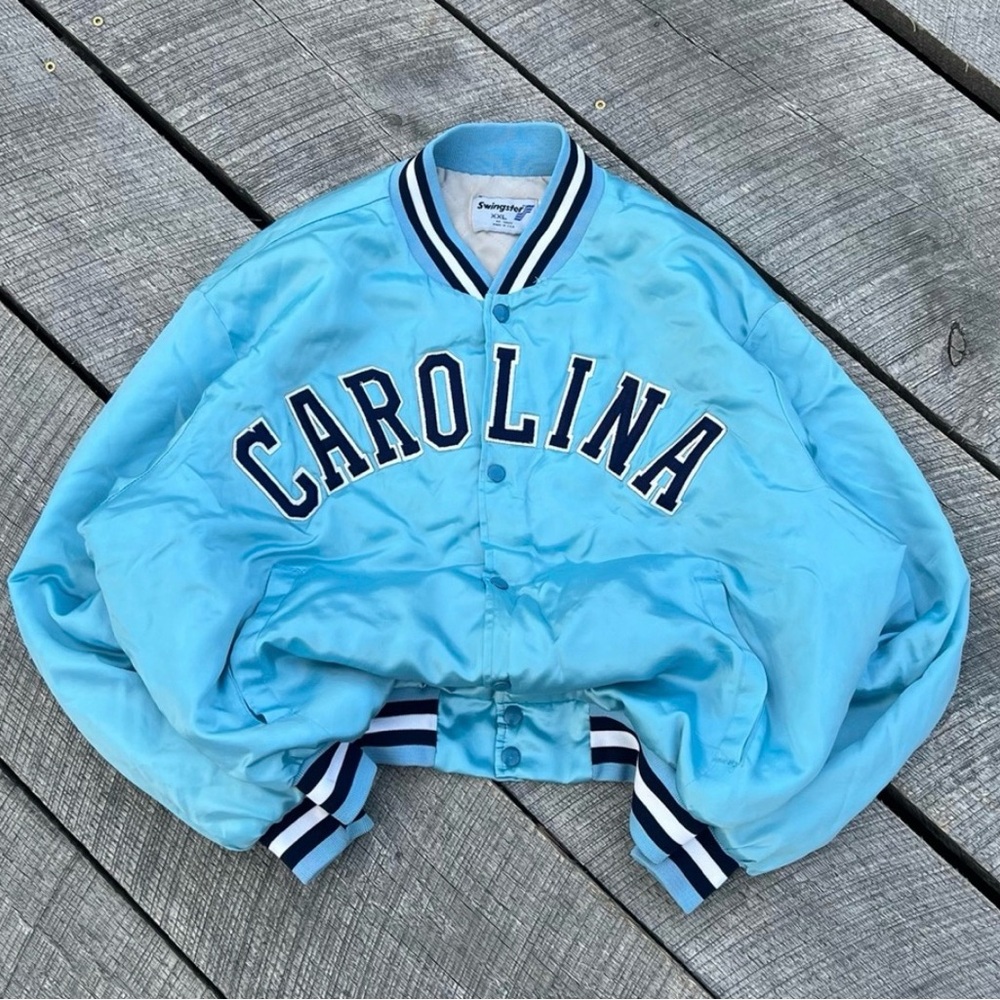Vintage 80s Carolina Tarheels Varsity Jacket